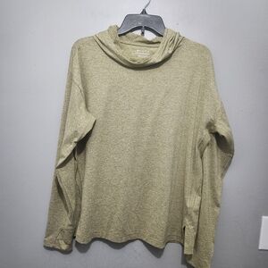 Athleta Uptempo Olive Green Hoodie Sweatshirt Size Large